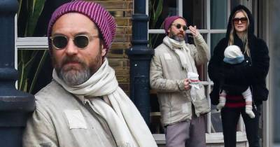 Jude Law, 48, steps out with wife Phillipa Coan, 36, and their baby - www.msn.com - London