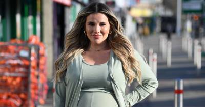 Pregnant Georgia Kousoulou flaunts blossoming baby bump as she stuns in matching mint two-piece outfit - www.ok.co.uk