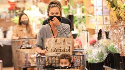 Chrissy Teigen Pushes Son Miles, 2, In Shopping Cart On Grocery Store Outing — Cute Pics - hollywoodlife.com