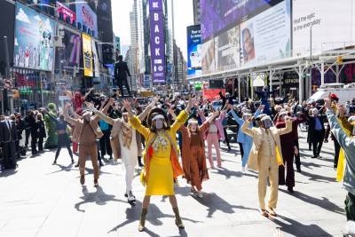 Broadway stars take to Times Square for ‘hopeful’ outdoor show - nypost.com - New York