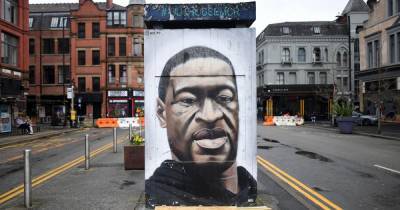 George Floyd mural in Northern Quarter damaged again - three men arrested - www.manchestereveningnews.co.uk - USA - Manchester - Minneapolis