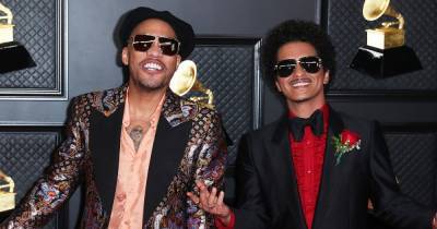 Bruno Mars and Anderson .Paak Bring the Heat During Silk Sonic Performance at Grammys 2021 - www.usmagazine.com