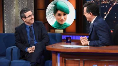 John Oliver Reacts to Meghan Markle's Tell-All Interview After Warning Her About Joining Royal Family in 2018 - www.etonline.com