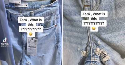 Shoppers shocked by new Zara jeans with rips placed around the crotch - www.ok.co.uk