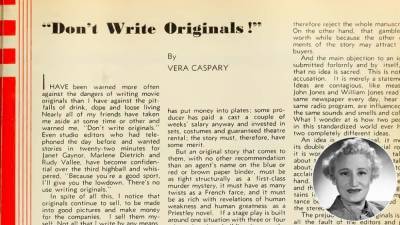 Vera Caspary's 1934 Column: "Don't Write Originals!" - www.hollywoodreporter.com