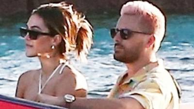 Amelia Hamlin Cuddles Up To Scott Disick On Romantic Boat Trip Wears Pink Bikini Top To Match His New Hair - hollywoodlife.com