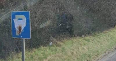 'Major accident' declared on Scots road after soiled pants are pinned to parking sign - www.dailyrecord.co.uk - Scotland