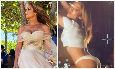 Jennifer Lopez strips down and dons gown in new ‘Shotgun Wedding’ photos - us.hola.com - Dominican Republic