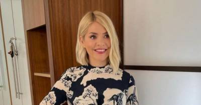 Holly Willoughby wows This Morning viewers as she shows off tiny waist in printed dress – copy her look here from £18 - www.ok.co.uk