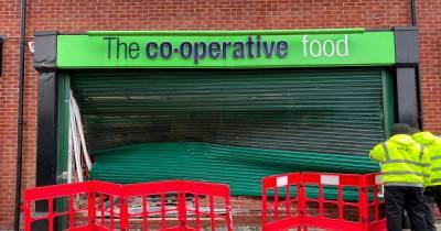 Transit van driven at window of Co-op store in early morning ram-raid - www.manchestereveningnews.co.uk - Manchester