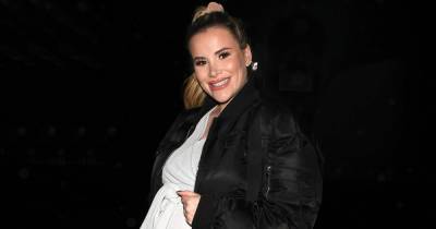 Pregnant Georgia Kousoulou shows off blossoming baby bump in cream jumpsuit as she films TOWIE - www.ok.co.uk