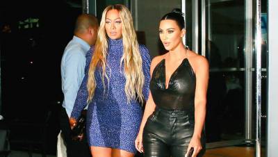 Kim Kardashian Freaks Out Swears While La La Anthony Pierces Her Ear – Watch - hollywoodlife.com