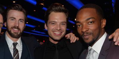 Anthony Mackie & Sebastian Stan Compete to See Who Chris Evans Would Text Back First - Watch! - www.justjared.com