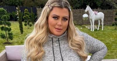 Gemma Collins shows her tiny lunch of salmon and cucumber as she continues her fitness mission - www.ok.co.uk
