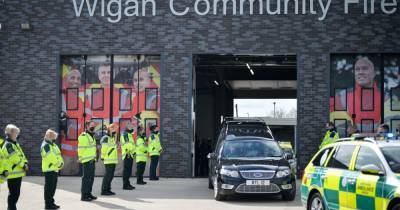 Emergency services form guard of honour in emotional farewell to paramedic who died from Covid-19 - www.manchestereveningnews.co.uk - city Wigan