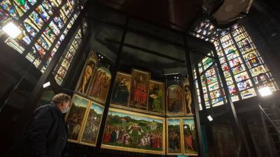 Belgium shows restored masterpiece but stolen panel rankles - abcnews.go.com - Belgium