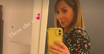 Alex Jones, 44, shows off baby bump for first time after announcing pregnancy with third child live on air - www.ok.co.uk