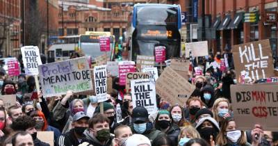 Manchester city centre grinds to a halt as hundreds of protesters turn out for 'Kill the Bill' rally - www.manchestereveningnews.co.uk - Manchester
