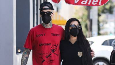 Travis Barker Wraps His Arm Around Kourtney Kardashian After Romantic Lunch Date — New PDA Pic - hollywoodlife.com - California
