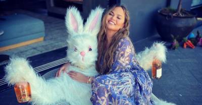 John Legend Wears a Bunny Suit for Early Easter Celebration with Chrissy Teigen & Their Kids! - www.justjared.com