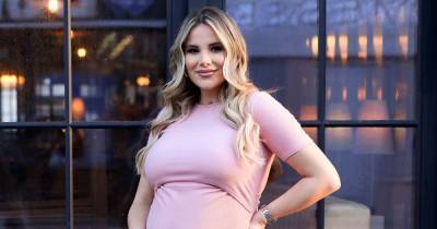 Pregnant Georgia Kousoulou is glowing as she cradles blossoming baby bump during TOWIE filming - www.ok.co.uk - city Essex