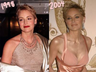 Sharon Stone Claims She Was Given Bigger Breast Implants Without Her Consent! Huh?! - perezhilton.com - county Stone