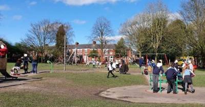 Dad slams crowded playground saying 'all the hard work by schools is being undone by parents' - www.manchestereveningnews.co.uk - Manchester - Indiana