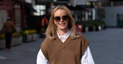 Amanda Holden puts on very leggy display in oversized knitted vest and shirt combo as she embraces sunshine - www.ok.co.uk - London