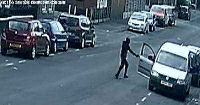 'They put rounds in it': Moment gunman bursts out of house on busy street and shoots dad dead as children run for their lives shown for first time - www.manchestereveningnews.co.uk - Manchester