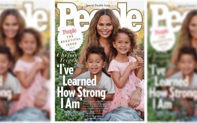 Chrissy Teigen Graces The Cover Of People’s ‘Beautiful’ Issue, Poses With Her Adorable Kids Luna And Miles - etcanada.com