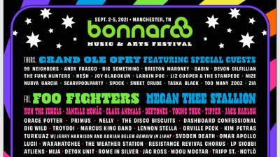 Lizzo, Megan Thee Stallion, Foo Fighters, Tyler, the Creator Lead Bonnaroo Festival’s 2021 Lineup - variety.com - Manchester - Nashville