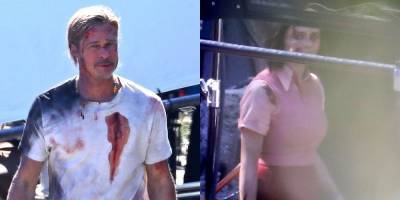 Brad Pitt Looks Bloody & Bruised on 'Bullet Train' Set Alongside Joey King! - www.justjared.com - Los Angeles