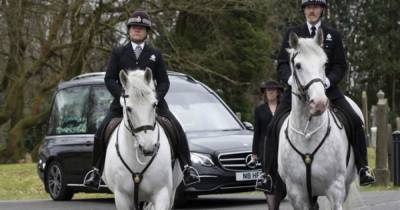 Heartbreaking images from funeral of GMP officer who died from Covid-19 at just 49 - www.manchestereveningnews.co.uk