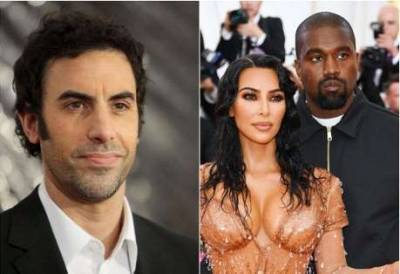 Sacha Baron Cohen jokes about Tiger Woods crash and Kanye West’s divorce in Jimmy Kimmel sketch - www.msn.com