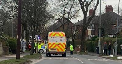 Three people taken to hospital after crash as police shut road - www.manchestereveningnews.co.uk - Manchester
