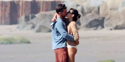 Jordana Brewster Shares a Kiss With Boyfriend Mason Morfit at the Beach - www.justjared.com - Santa Monica