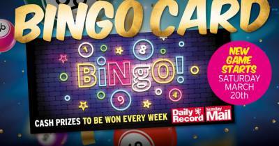 Get your FREE Daily Record and Sunday Mail Bingo card - www.dailyrecord.co.uk