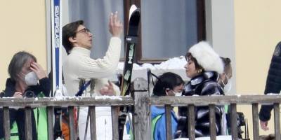 Lady Gaga Wears A White Fur Hat To Film 'House of Gucci' with Adam Driver - www.justjared.com - Italy
