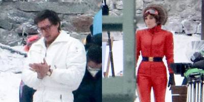 Lady Gaga & Adam Driver Film Snowy Scenes for 'House of Gucci' in Italy - www.justjared.com - Italy