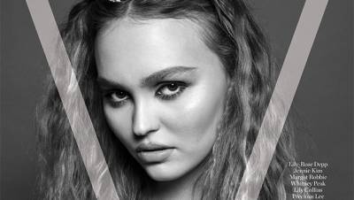 Lily-Rose Depp, 21, Rocks Crop Top Gives Smoldering Look To The Camera For V Magazine Cover - hollywoodlife.com