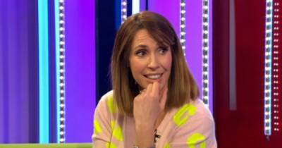 The One Show's Alex Jones left red-faced after viewers compare her to Mr Blobby with pink and yellow jumper - www.ok.co.uk