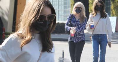 Lily Collins cuts a low-key figure as she joins her mother for lunch - www.msn.com