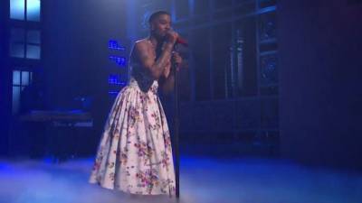 'Saturday Night Live:' Kid Cudi's Floral Dress and Chris Farley Shirt Win the Internet - www.etonline.com