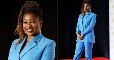 Clara Amfo looks radiant as she poses in blue suit for night one of virtual BAFTAs - www.msn.com