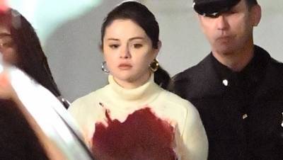 Selena Gomez Is Seen Covered In Fake Blood While Filming Wild Arrest Scene For New Series — Pics - hollywoodlife.com
