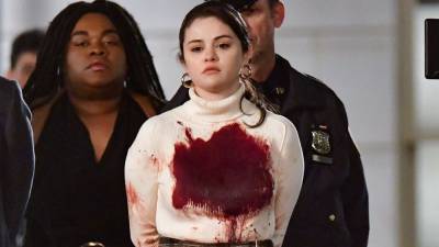 Selena Gomez Is Seen Covered in Fake Blood on the Set of 'Only Murders in the Building': Pic - www.etonline.com