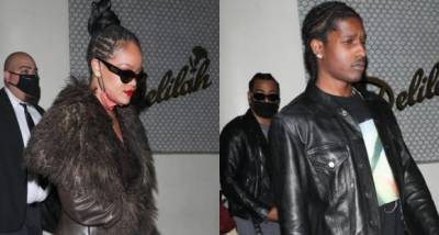 PICS: Rihanna and A$AP Rocky snapped leaving Drake's party; Singer's lipstick stain lands on rapper's cheeks - www.pinkvilla.com - Los Angeles - Hollywood