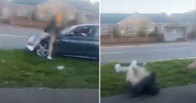 Disturbing video footage shows woman being hit by car after brawl outside pub in Wythenshawe - www.manchestereveningnews.co.uk