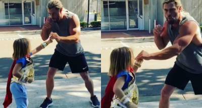WATCH: Chris Hemsworth trains with the cutest Thor as he declares son the 'next heavy weight champion' - www.pinkvilla.com - India