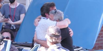 George Clooney & Ben Affleck Hug it Out on the Last Day of Filming 'The Tender Bar' - www.justjared.com
